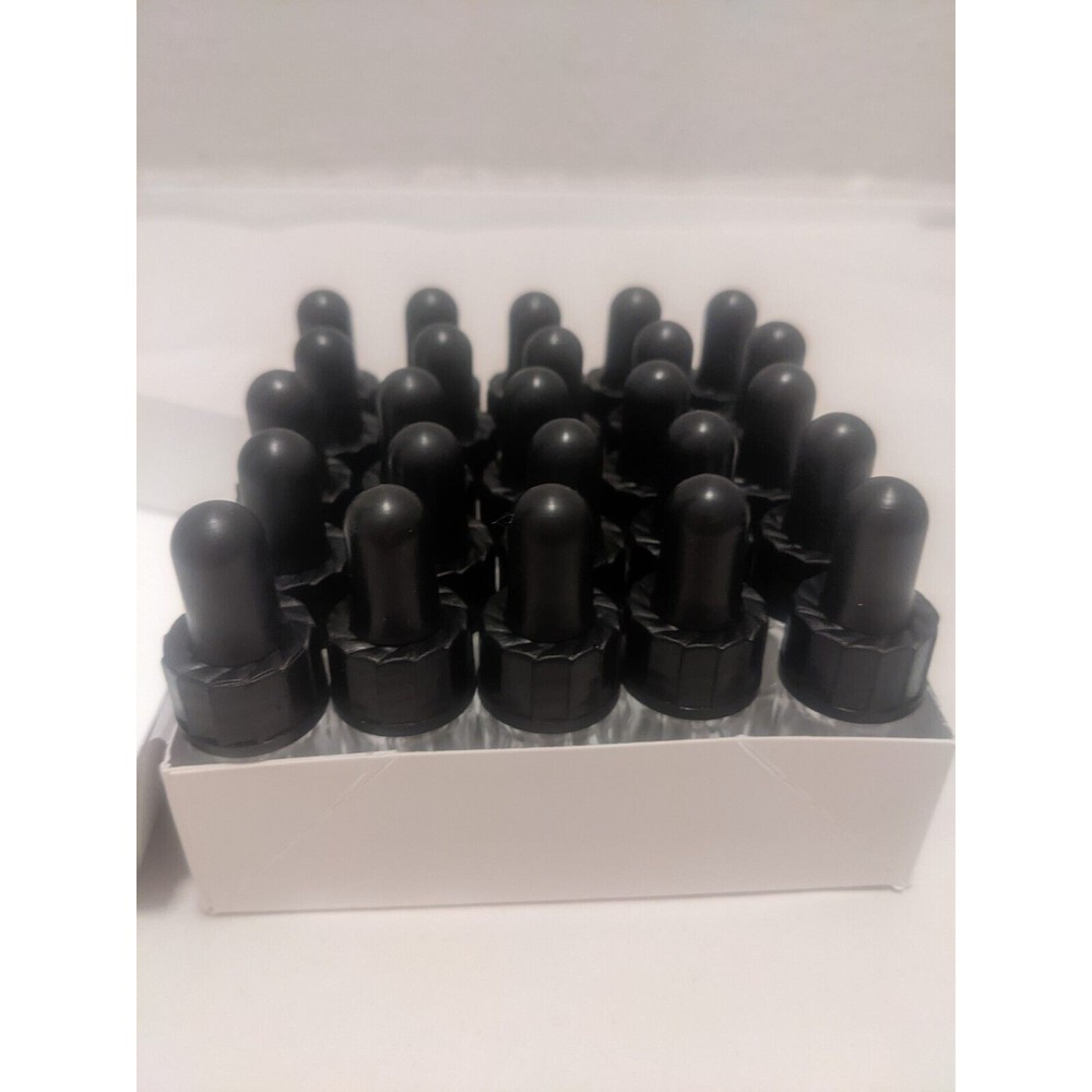 Schott 5.0 mL Fiolax Clear Screw neck vials w/18mm Dropper (25) See Pics New